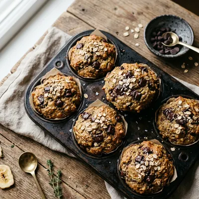 Photo de Muffins banane-quinoa-chocolat
