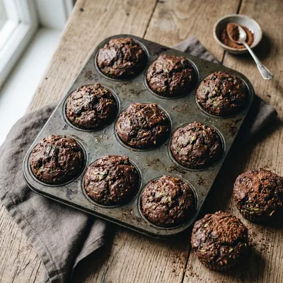 Photo de Muffins chocolat-courgette